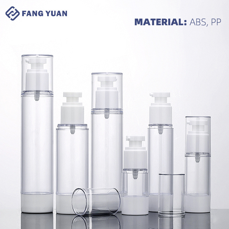 Cosmetic Package Bottle Customazed Printing LOGO Spray Bottles white airless pump bottles