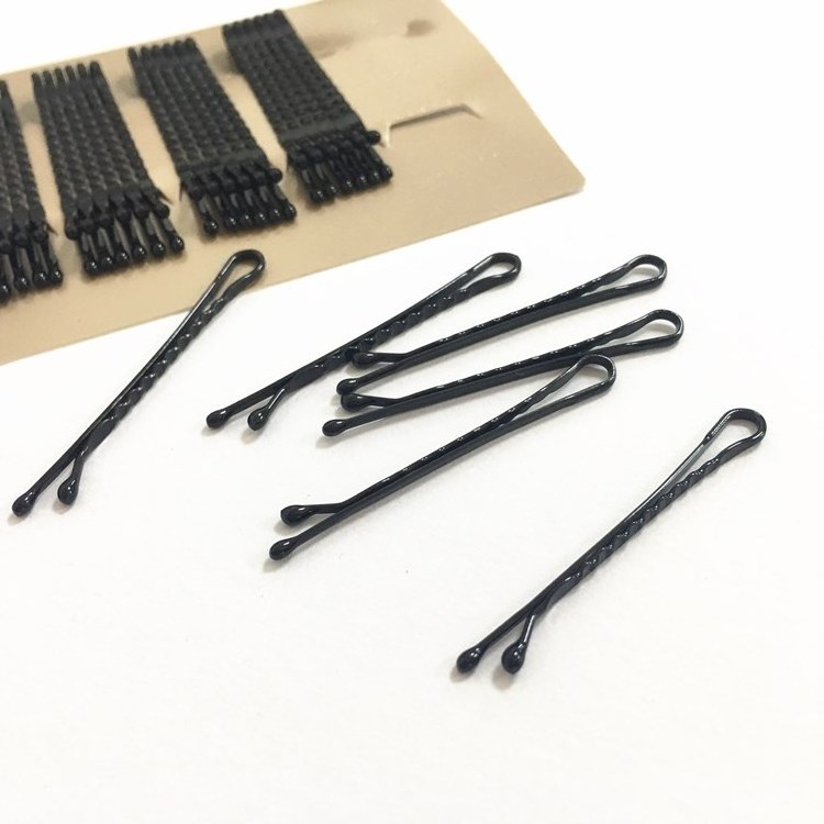 5cm Black Crimped Style Bobby Pins