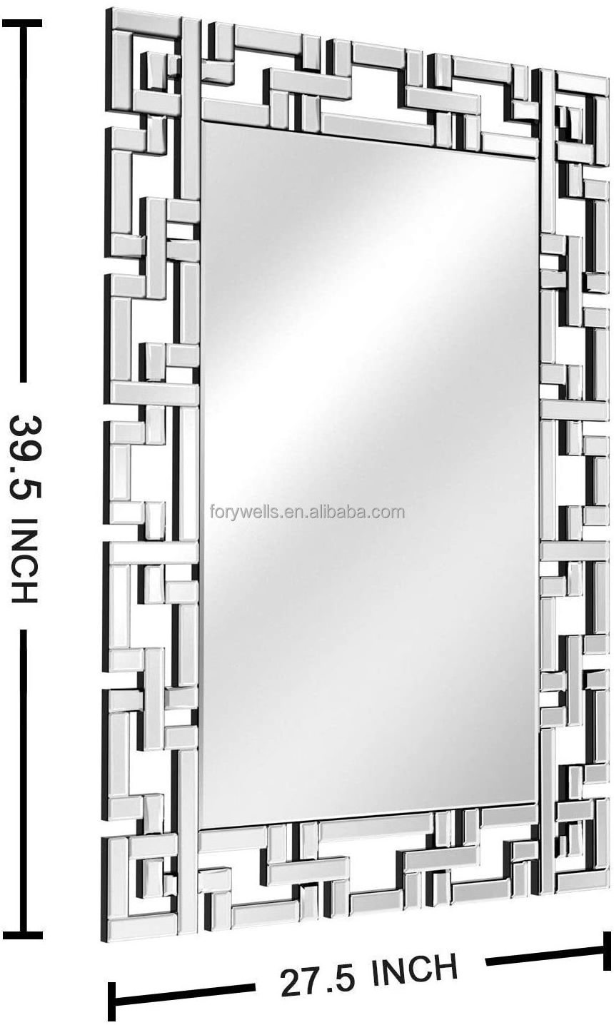 Frameless Venetian Mirror Strip Fashion All Glass Espejos Hallway OEM Wall Mirrors for Furniture Decoration