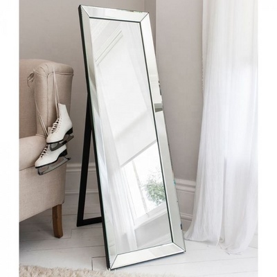 Modern Crushed Sparkle Crystal Mirrors Decor Wall Looking Rectangle Mirrors Wall Large Art Frame Decoration Glass Mirror