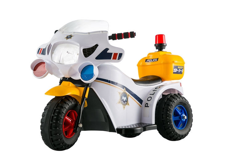 Police Ride On 3 Wheels Motorcycle 6v Tricycle 2022 Big Toy Cars Kids Electric With Music And Light For Boys And Girls