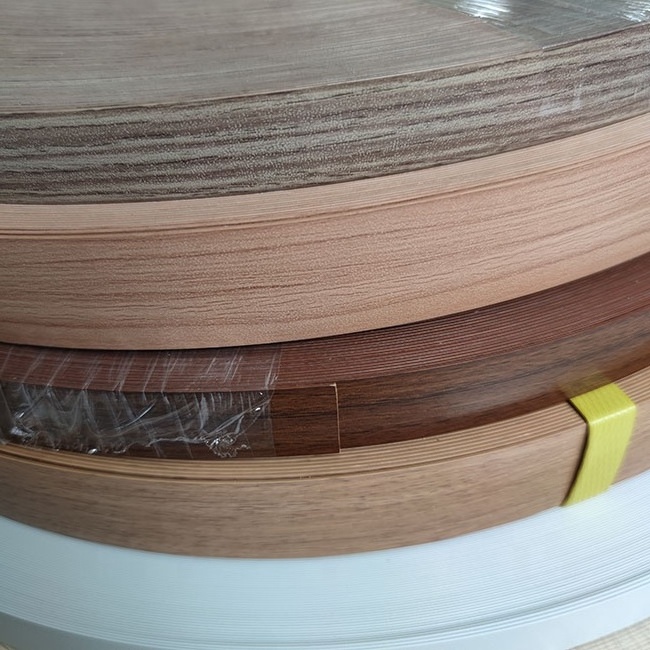 Banyuan furniture accessories black gold wood grain pvc laminated edge strips flexible metal strip for MDF board furniture trim