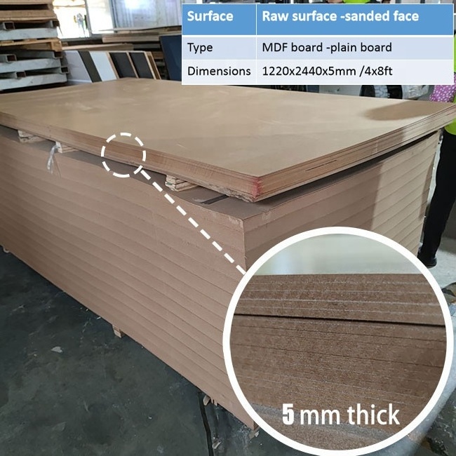 1220 x 2440mm White Laminated 4x8 Melamine MDF  board for Furniture