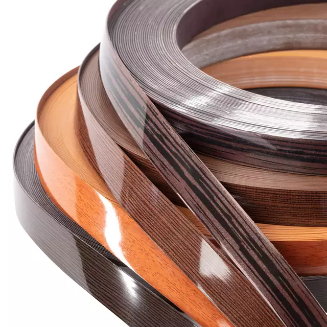 PVC edge strips for particle board countertop edging trim pvc or abs edge banding sealed