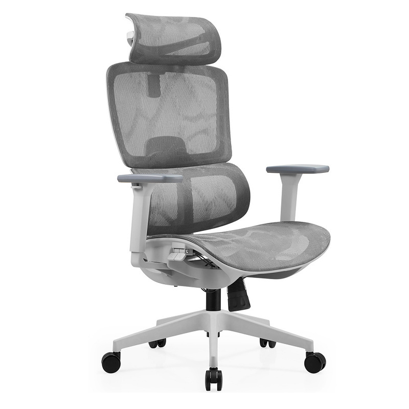 Manufacture Oem Office Mesh Chair Adjustable Rolling High Backrest Upholstered Revolving Ergonomic Office Chair