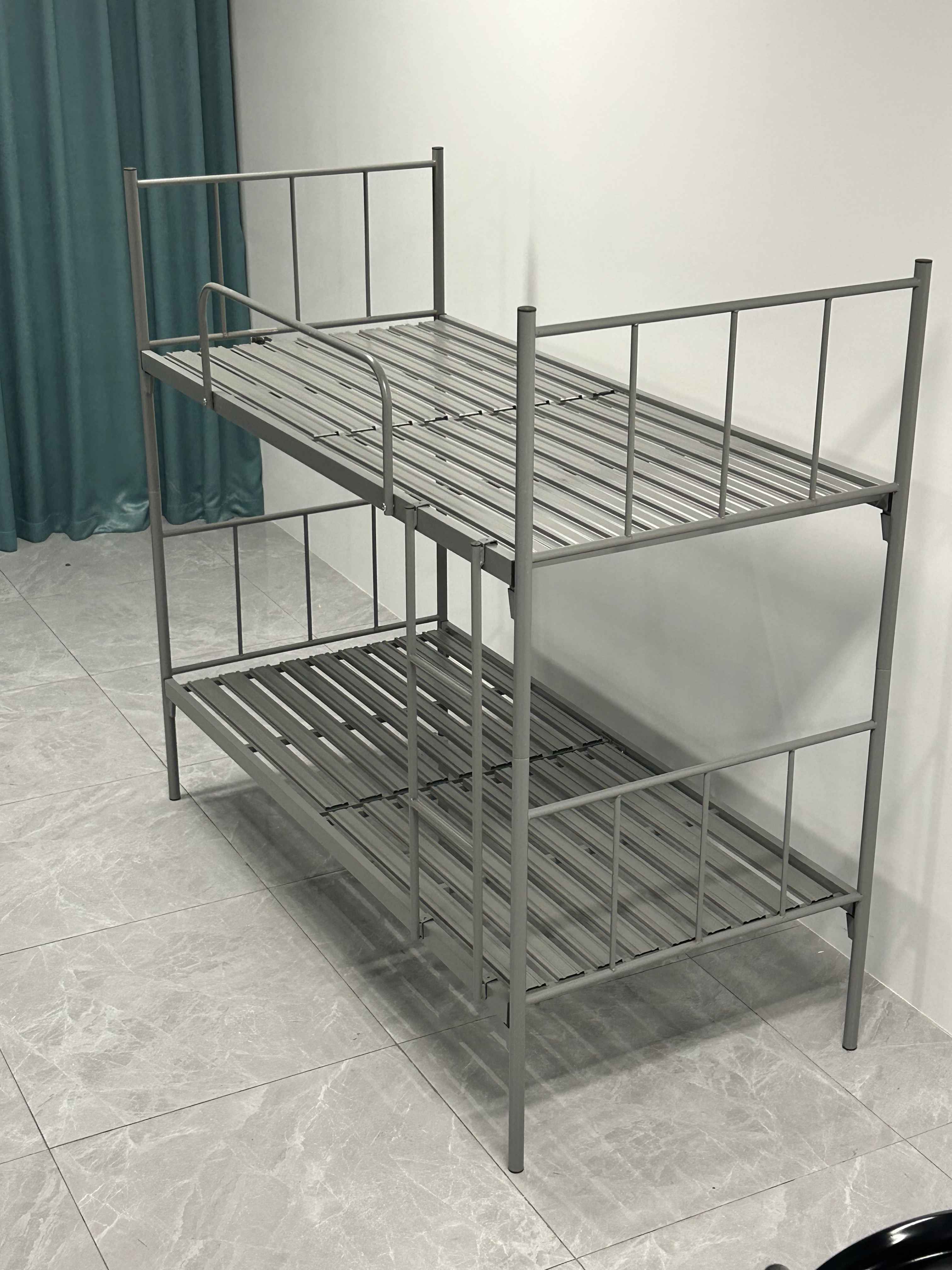 China manufacturer cheap price bedroom furniture metal iron frame double decker loft bunk bed