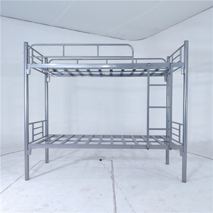 Single Queen Adult Student Metal Bed Frame adult Loft bed School Home Hotel Use For Bunk Bed