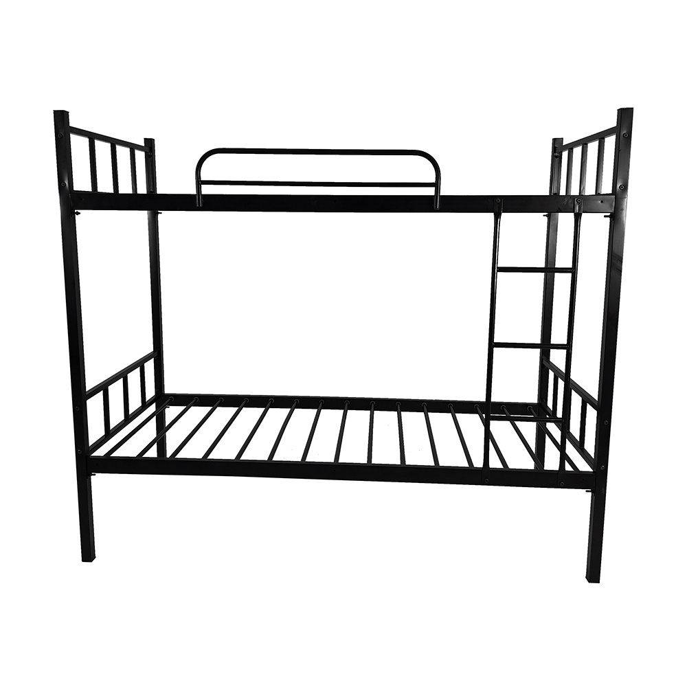 Lit Superpos Metal Bunk bed Apartment Dormitory Space-Saving Multifunctional Black Metal Iron Loft Bunk Bed