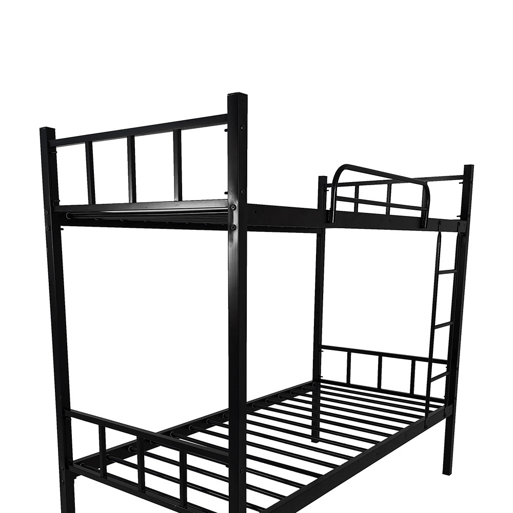 Lit Superpos Metal Bunk bed Apartment Dormitory Space-Saving Multifunctional Black Metal Iron Loft Bunk Bed