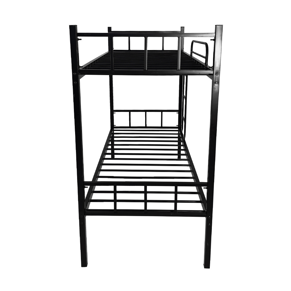 Lit Superpos Metal Bunk bed Apartment Dormitory Space-Saving Multifunctional Black Metal Iron Loft Bunk Bed