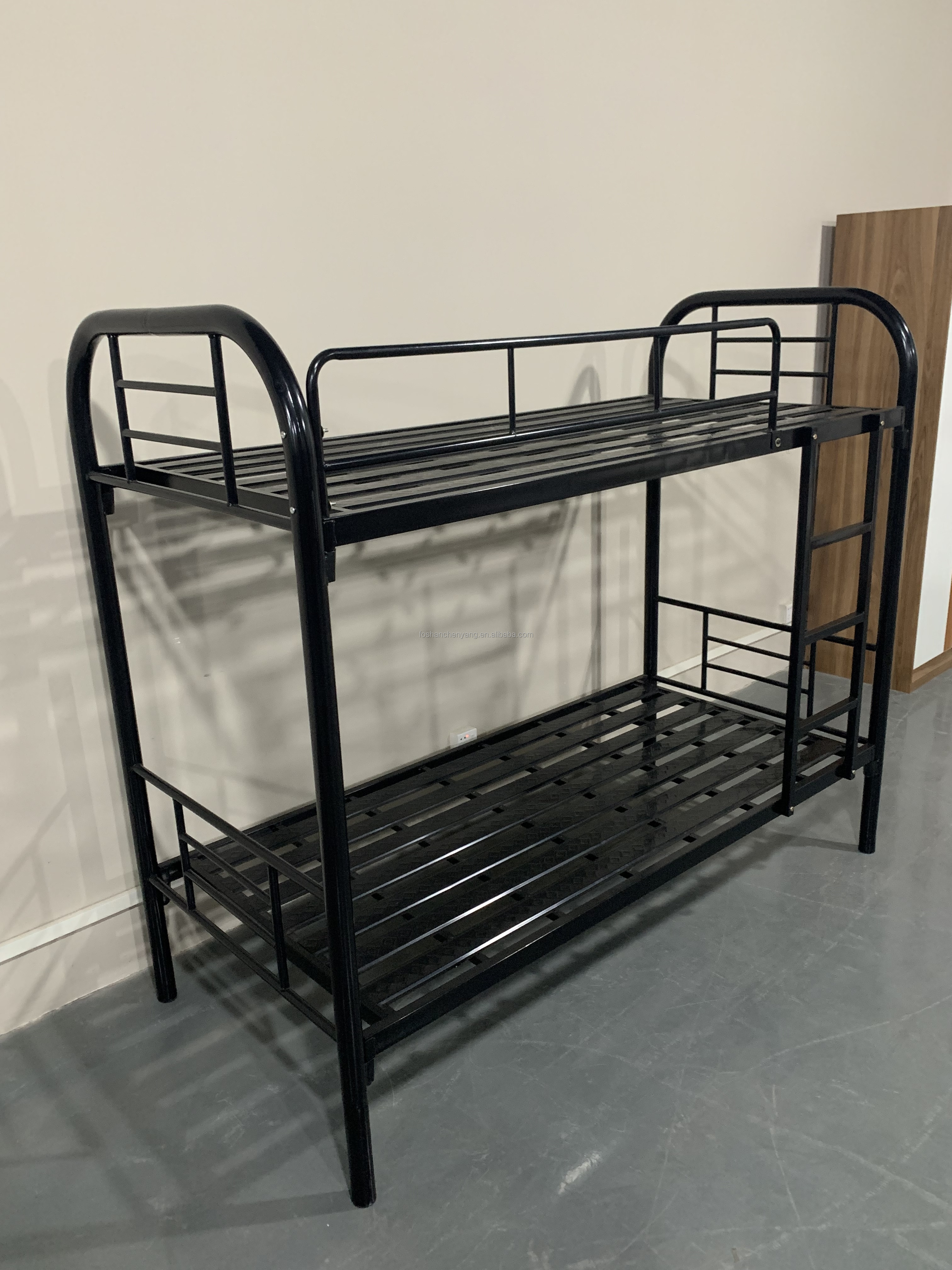 China manufacturer cheap price bedroom furniture metal iron frame double decker loft bunk bed