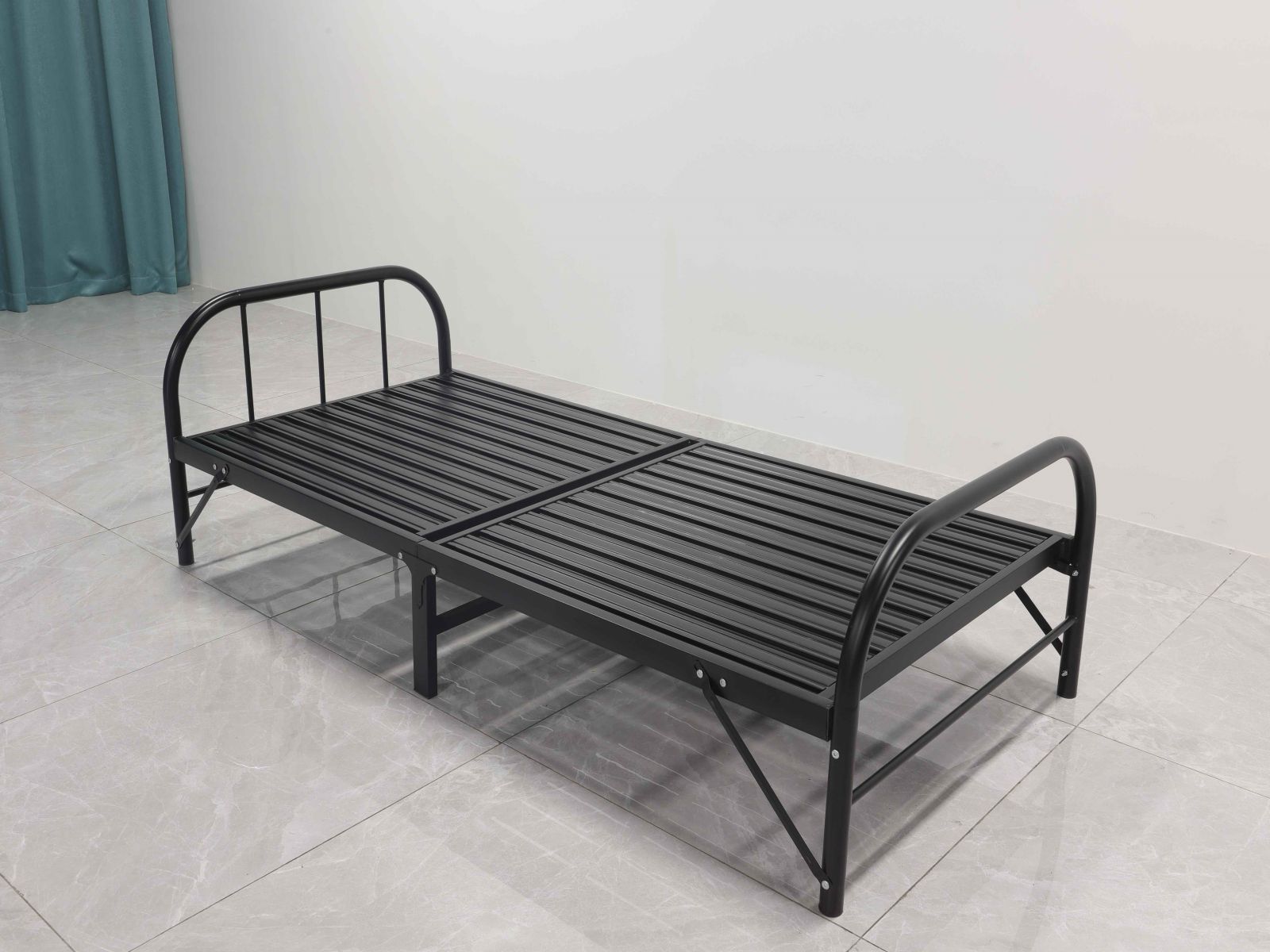 Modern Design Cheap Price Metal Bed Frame Folding Single Bed Foldable Steel Bed With Mattress