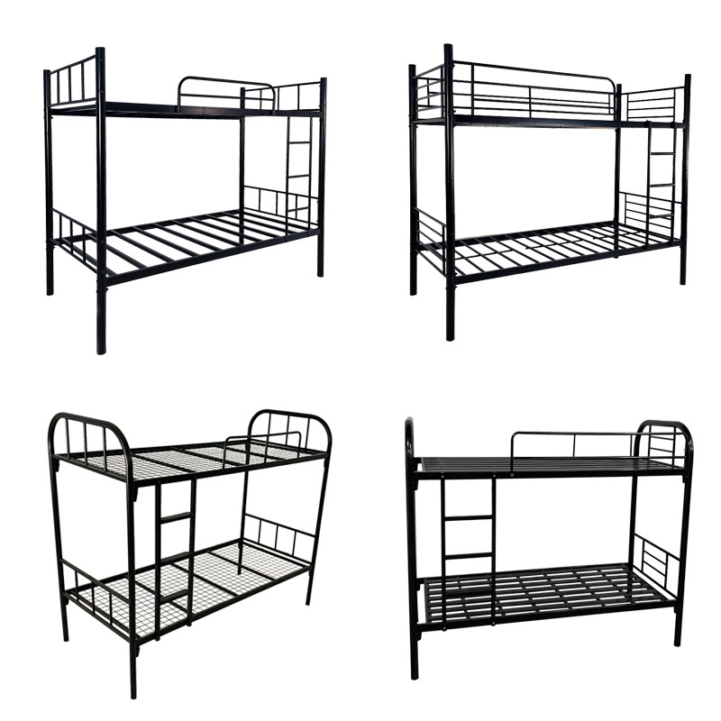 Wholesale Price Metal Bunk Bed Frame Knock Down Heavy Duty Double Metal Detachable Bunk Bed