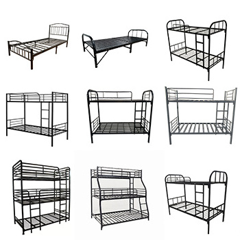 Factory Wholesale Single Metal Bed Iron Bed Bedroom Furniture Metal Frames Bunk Bed For Kids