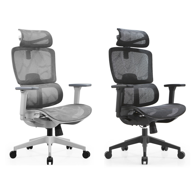 Manufacture Oem Office Mesh Chair Adjustable Rolling High Backrest Upholstered Revolving Ergonomic Office Chair