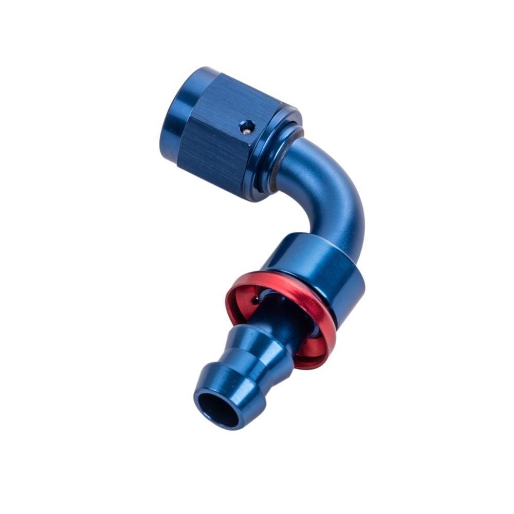 Performance Racing Straight Angle Swivel Push On  Hose End AN Plumbing Aluminum Fitting