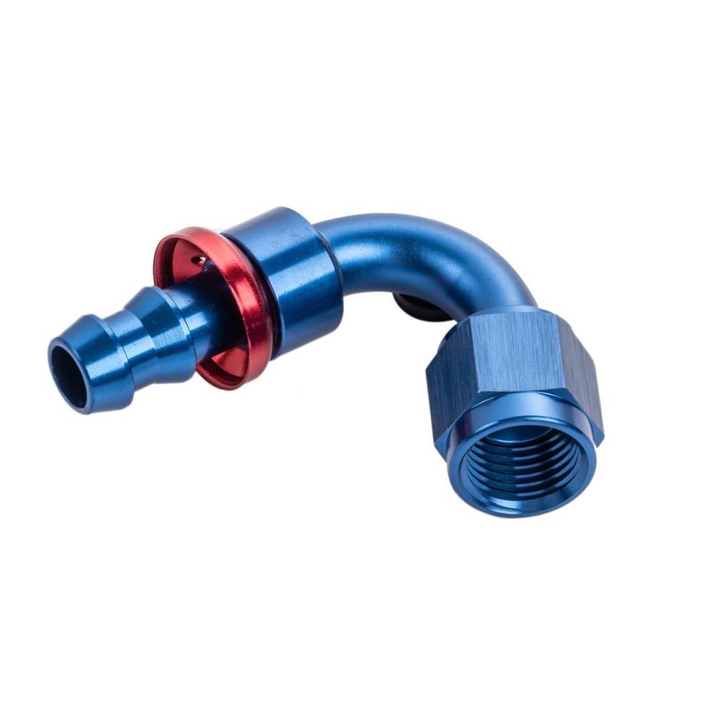 Performance Racing Straight Angle Swivel Push On  Hose End AN Plumbing Aluminum Fitting