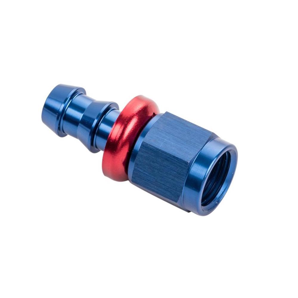 Performance Racing Straight Angle Swivel Push On  Hose End AN Plumbing Aluminum Fitting