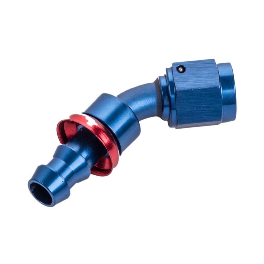 Performance Racing Straight Angle Swivel Push On  Hose End AN Plumbing Aluminum Fitting