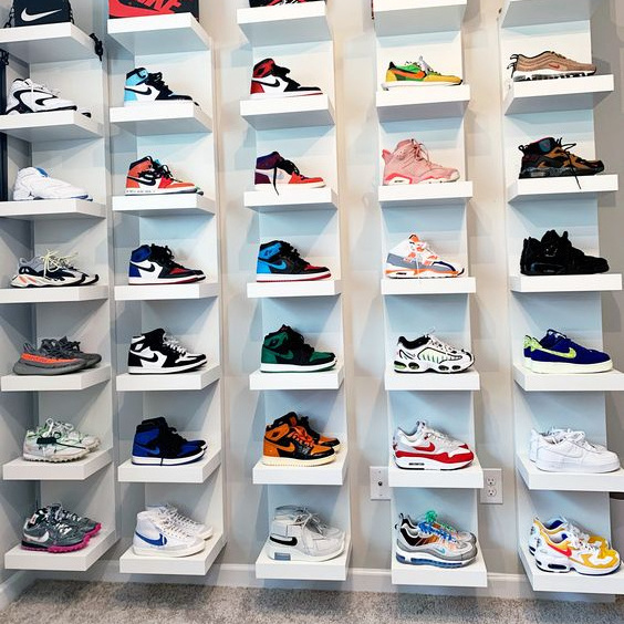 Shoe Wall Mounted Sneaker Shelves Rack Display and Showcase Your Shoe Collection Sneaker Store Lack Slot Wall Shelf Shoes