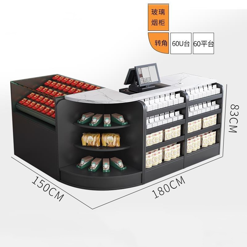 Factory supplier customized convenience store cashier desk checkout counter Wood  store cash table  grocery checkout counter