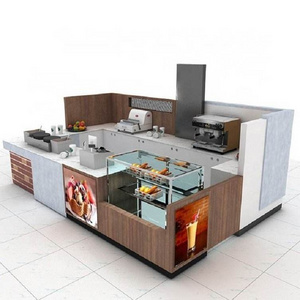 Newest Design  ice cream kiosk Shopping Mall Indoor Coffee Kiosk cafe counter Fast Food Service Coffee kiosk in mall