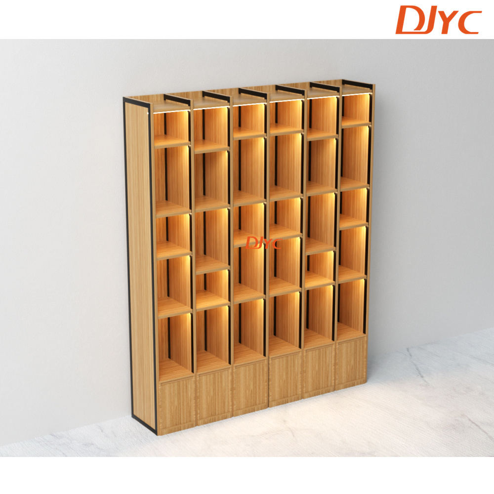 5 Tier Modern LED Bookshelf Wood Bookcase Office Furniture Storage Book Shelf Horizontal Book Shelves Industrial Book Case