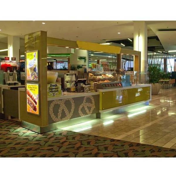 Newest Design  ice cream kiosk Shopping Mall Indoor Coffee Kiosk cafe counter Fast Food Service Coffee kiosk in mall