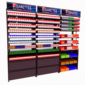 Custom Metal Tobacco Shop Display Furniture Tobacco Display Rack Smoke Shop Display Cigarettes Shelves Tobacco Floor Stand