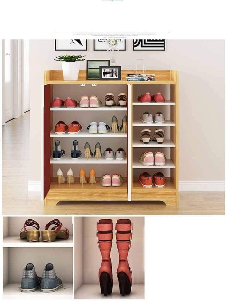 Sliding door ultra thin shoes storage rack living room furniture 3 tier shoe rack cupboard storage cabinet