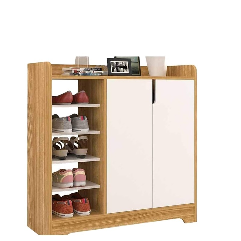 Sliding door ultra thin shoes storage rack living room furniture 3 tier shoe rack cupboard storage cabinet