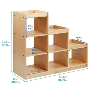 Modular Style Design 3 Tier Unit 6 Cubes Stable Bedside Storage Shelf Bookcase Closet Cabinet for Organization