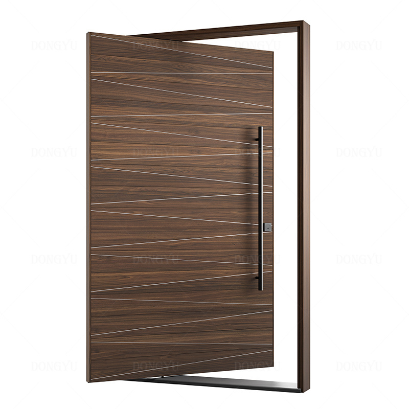 Modern hot-selling main entrance door acrylic pivot door modern entrance solid wood key entrance door lock