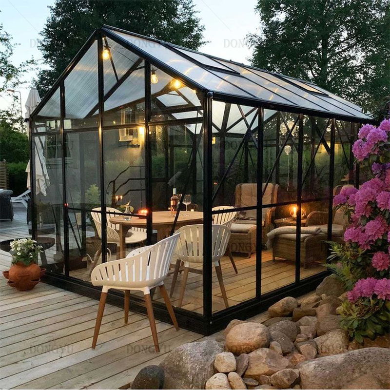 America canopy carport  kit conservatory garden prefabricated visible clear glass visible aluminum glass sunroom for courtyard