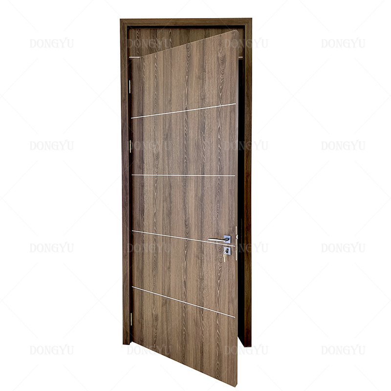 Nigeria Popular Waterproof Latest New Design PVC Wooden Doors For Houses Interior Casement Wood Door Sets