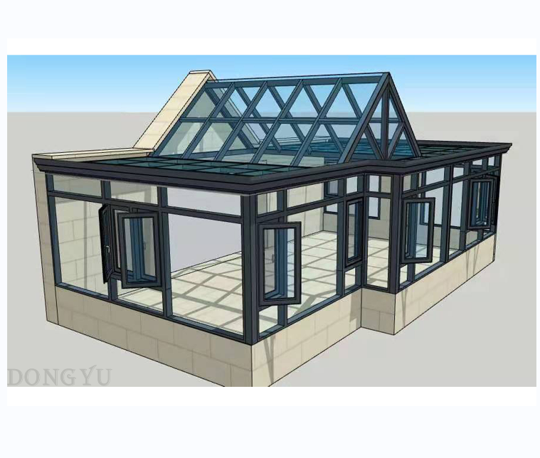 Australia standard tinted glass house for four seasons conservatory roof  aluminum glass sunroom for swimming pool