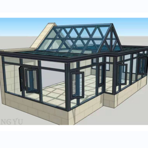 Australia standard tinted glass house for four seasons conservatory roof  aluminum glass sunroom for swimming pool