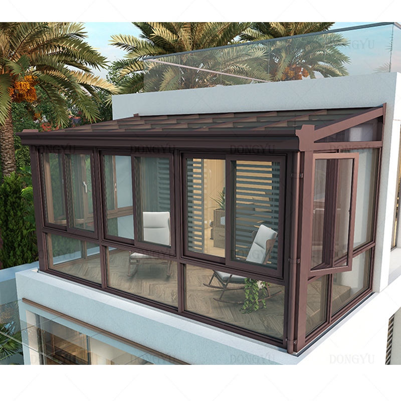 Independent prefabricated house Sun room Glass house Sun room Glass balcony Sun room Aluminum alloy glass house