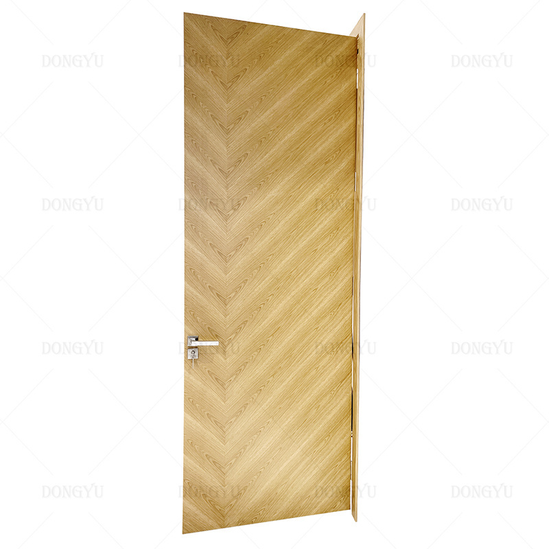 Factory Manufacturing French Residential Exterior Security Entrance Soundproof Solid Wood Door Swing Door