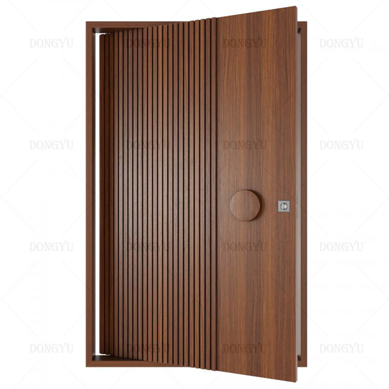 Modern hot-selling main entrance door acrylic pivot door modern entrance solid wood key entrance door lock