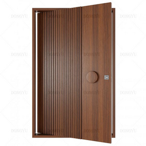 Modern hot-selling main entrance door acrylic pivot door modern entrance solid wood key entrance door lock