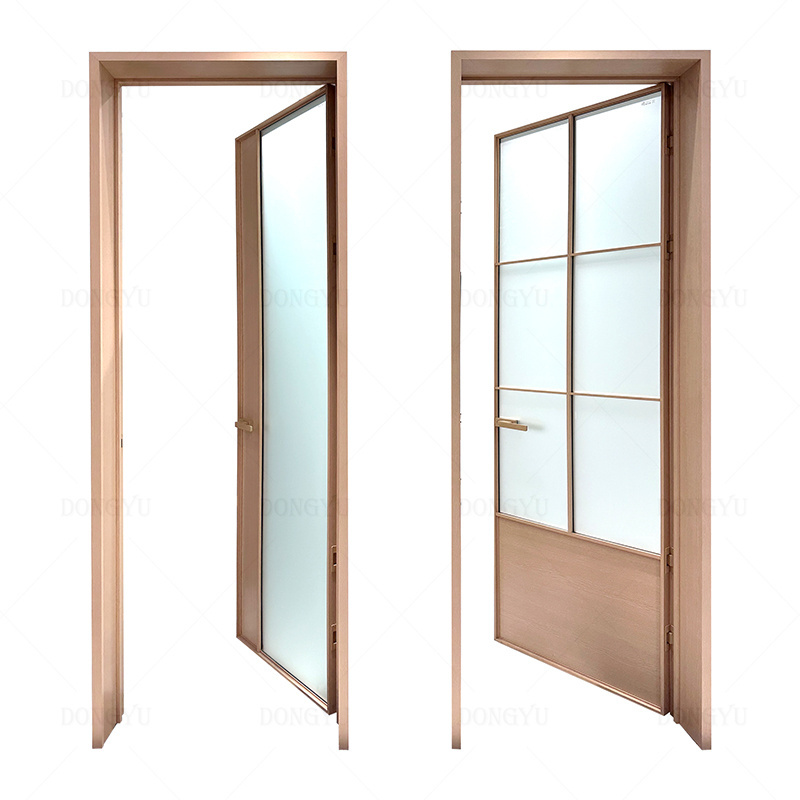 Modern Australia Design Interior Fire Prevention Glass Southwestern Kitchen Aluminium Swing Doors New Design glass Door