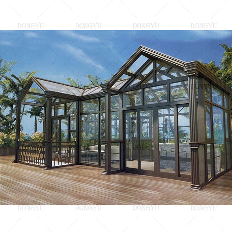 America canopy carport  kit conservatory garden prefabricated visible clear glass visible aluminum glass sunroom for courtyard