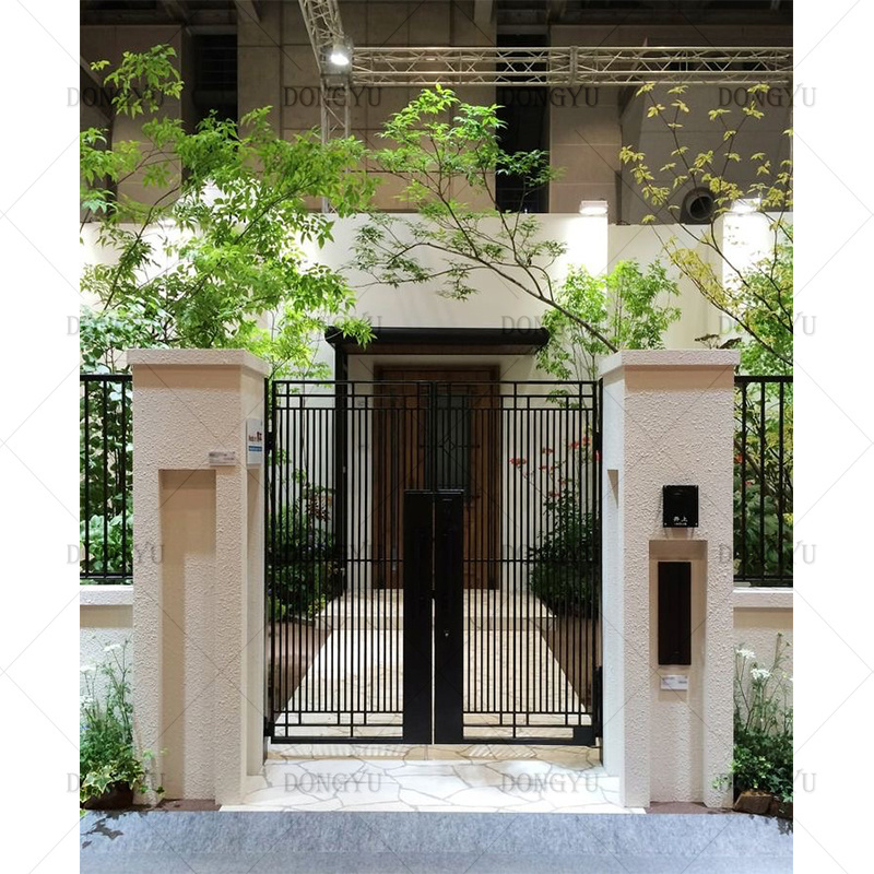 France  luxury powder coated electric modern house entrance metal blast proof aluminum gate Wrought iron gate