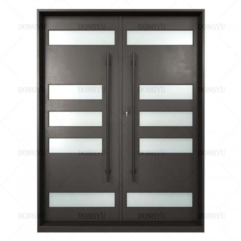 Qatar Cheap price metal safety doors picture modern exterior security main entrance wrought iron grill single door design