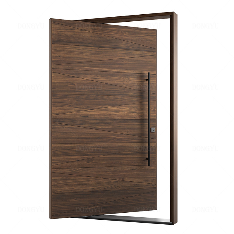 Modern hot-selling main entrance door acrylic pivot door modern entrance solid wood key entrance door lock