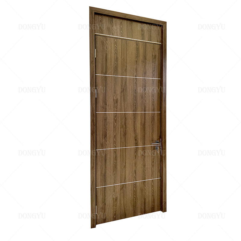 Nigeria Popular Waterproof Latest New Design PVC Wooden Doors For Houses Interior Casement Wood Door Sets