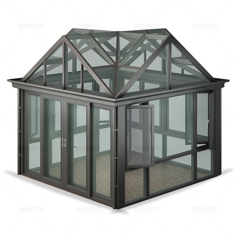 Independent prefabricated house Sun room Glass house Sun room Glass balcony Sun room Aluminum alloy glass house