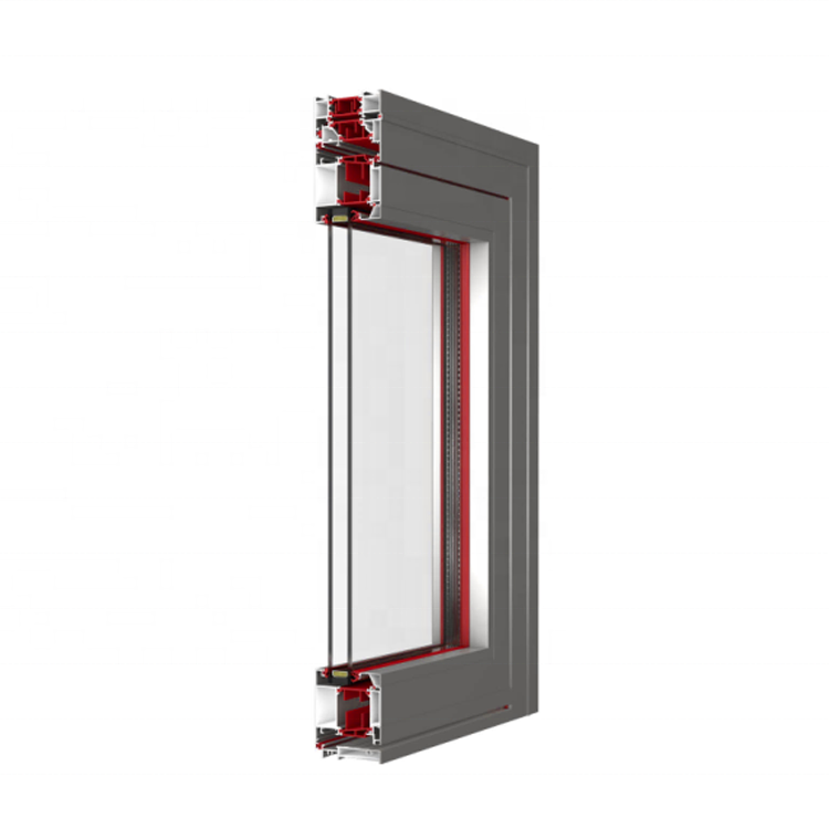 Restaurant Heat Insulation Aluminum Manual Double-Leaf Swing Door With 39Mm Heat Insulation Strip