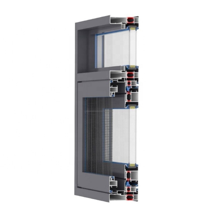 Aluminium Double Glazed Sound Proof Glass Sound Insulation Adhesive Strip Windows Built In Screen Window